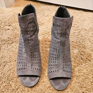 Vince Camuto Graystone suede open toe ankle boots